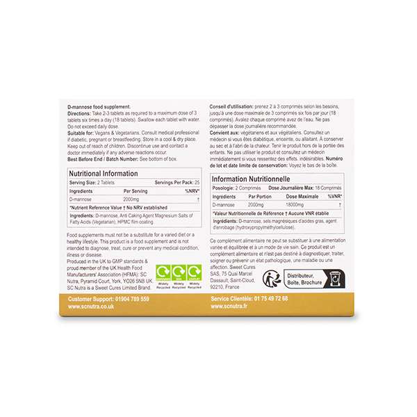 Tabletten SC Nutra Waterfall D-Mannose