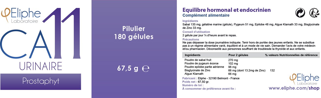 Prostaphyt Eliphe CA11 etiquette